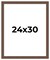 24x30 Wide Barnwood Picture Frame with UV-Resistant Acrylic & Acid Free Backing, Available in 6 Paint Finishes - Grey, Brown, White, and Black